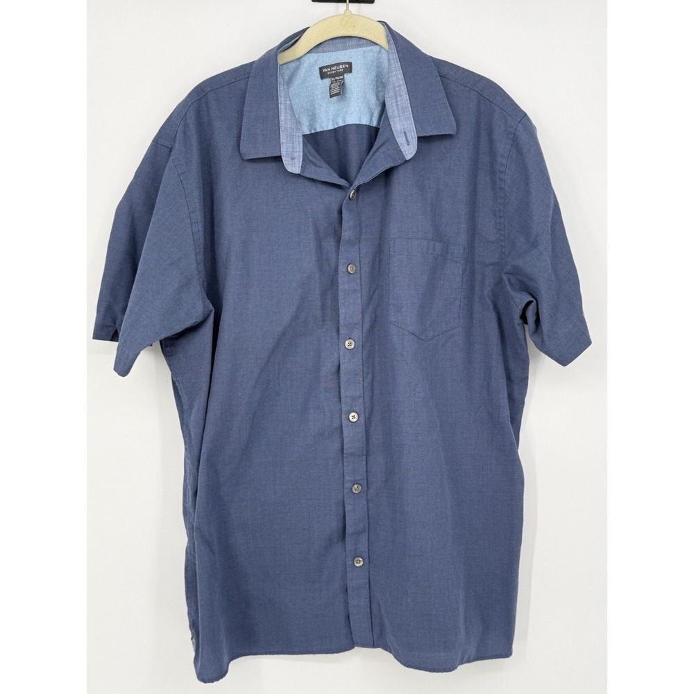 Van Heusen Men's Short Sleeve Button Down XL